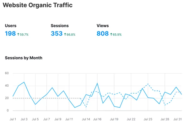 Website Organic Traffic - SEO for care homes